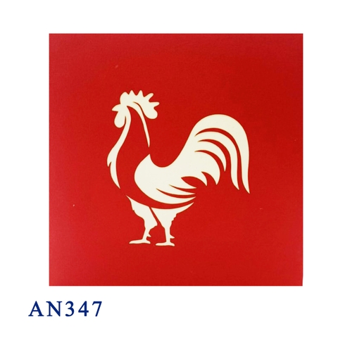 Rooster 1 Pop Up Card