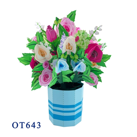 Rose Bouquet Pop Up Card