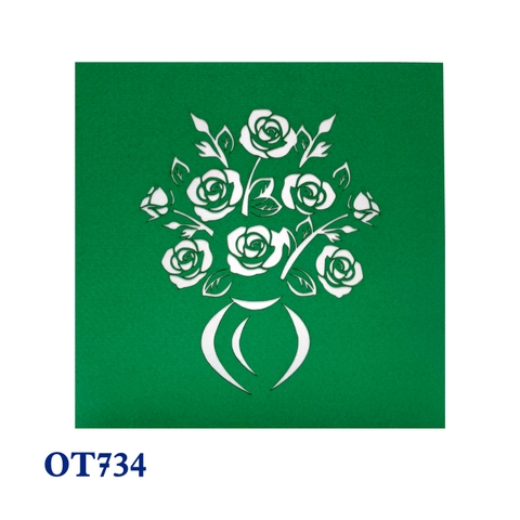 Roses Pot Pop Up Card