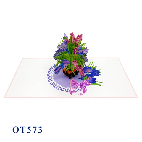 Saffron Flower Pop Up Card