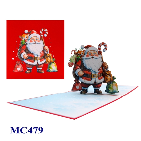 Santa Claus Christmas Pop-Up Card – A Festive 3D Surprise
