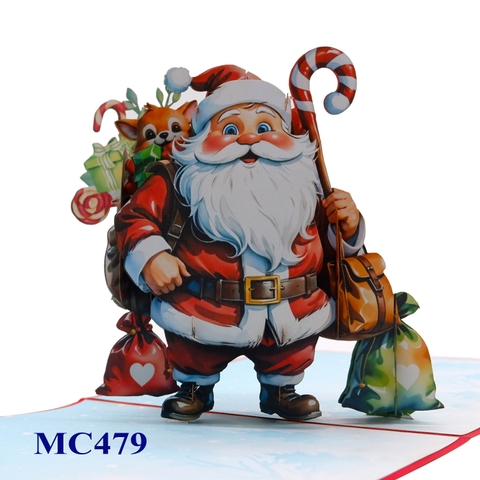 Santa Claus Christmas Pop-Up Card – A Festive 3D Surprise