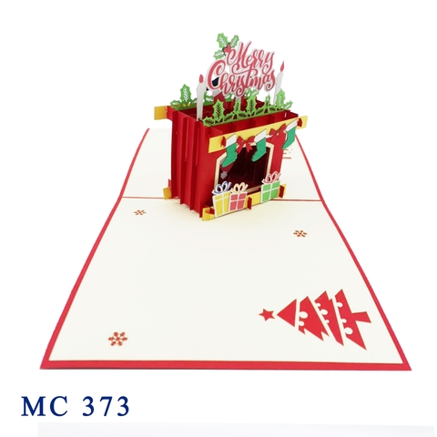 Santa In Chimney Pop Up Card