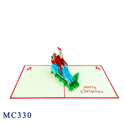 Christmas Santa Motorbike Pop Up Card