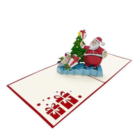 Santa Claus & Elves Pop Up Card