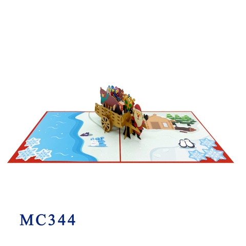 Santa Claus With Noel Gifts Pop Up Card