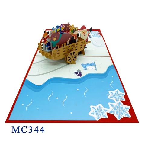 Santa Claus With Noel Gifts Pop Up Card