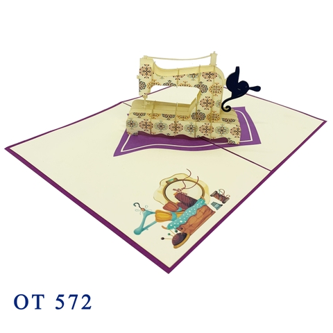 Sewing Machine Pop Up Card
