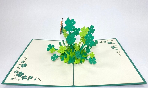 Shamrock pop up 3d card