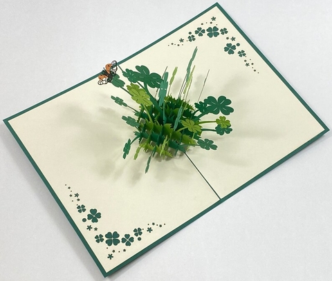 Shamrock pop up 3d card