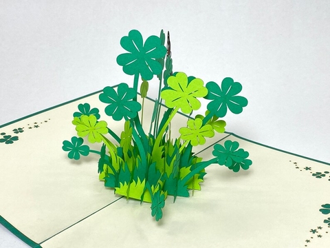 Shamrock pop up 3d card