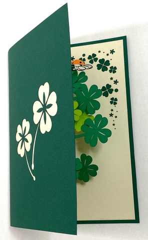 Shamrock pop up 3d card