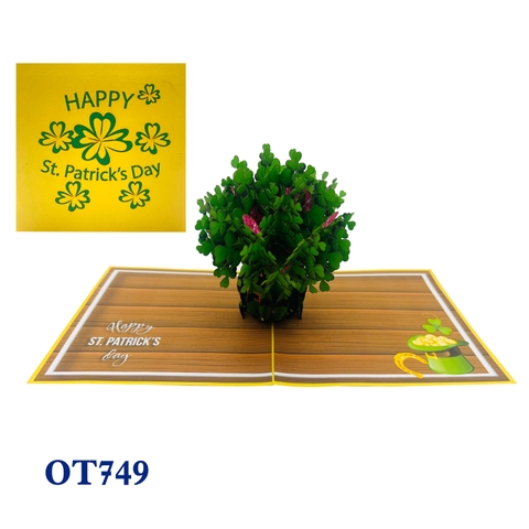 Shamrock St. Patrick’s Day Pop Up Card