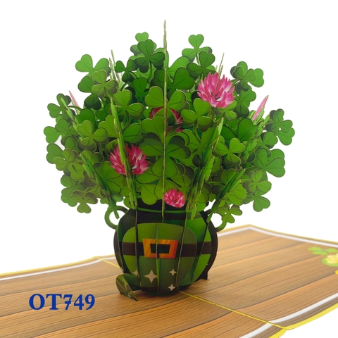Shamrock St. Patrick’s Day Pop Up Card