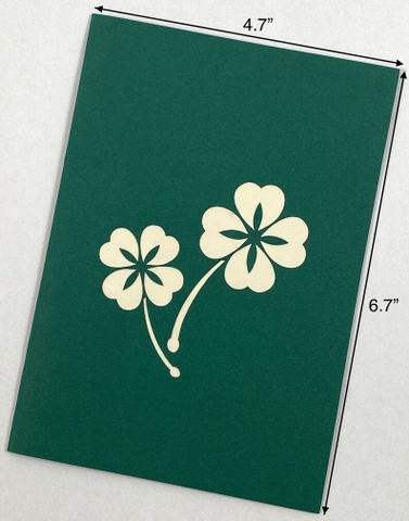 Shamrock pop up 3d card