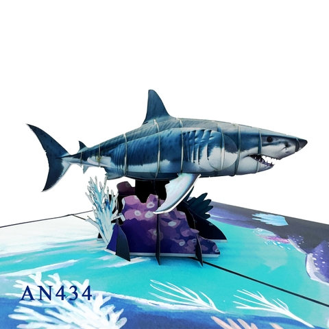 Shark 3D Pop Up Greeting Card