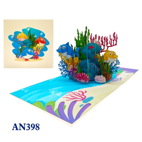 Sharks Pop Up Card
