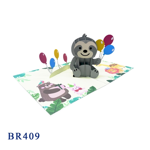 Sloth Birthday Pop-Up Card