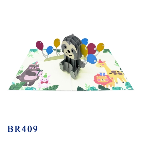 Sloth Birthday Pop-Up Card