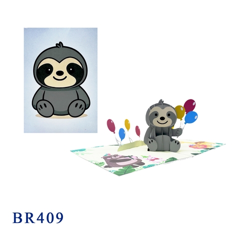 Sloth Birthday Pop-Up Card