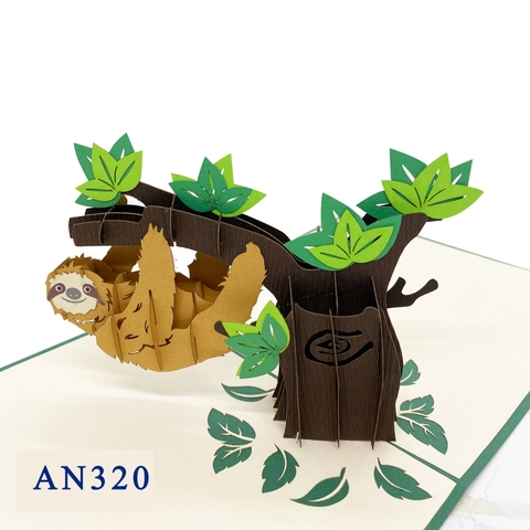 Sloth Pop Up Card