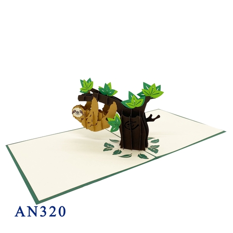 Sloth Pop Up Card