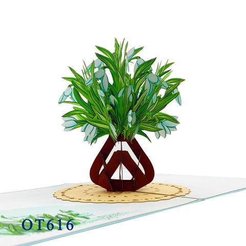 Snowdrop Pop Up Card