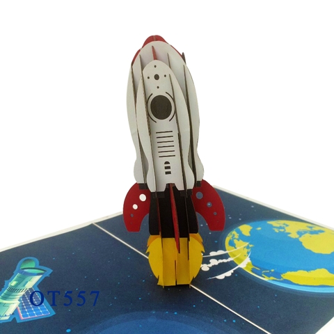 Rocket Ship Pop Up Card