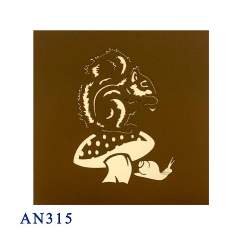 Squirrel & Mushroom Pop Up Card