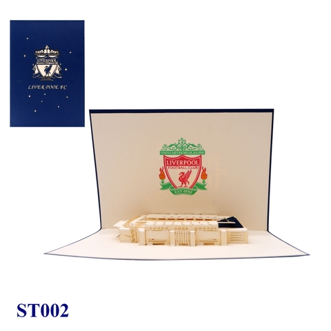 Liverpool Stadium Pop Up Card