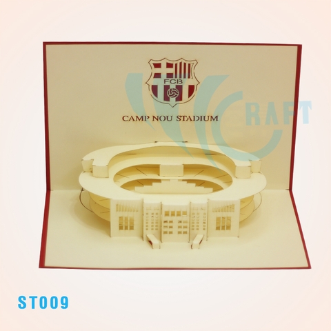 CAMP NOU STADIUM POP UP GREETING CARD