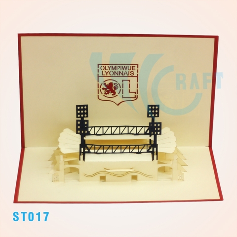 Olympique Lyonnais Stadium Pop Up Card