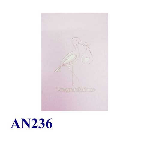 Stork And Baby Pop Up Card