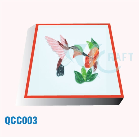 QCC003 - BIRD AND FLOWER CARD