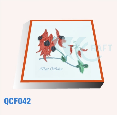 QCF042 - PURPLE FLOWERS CARD