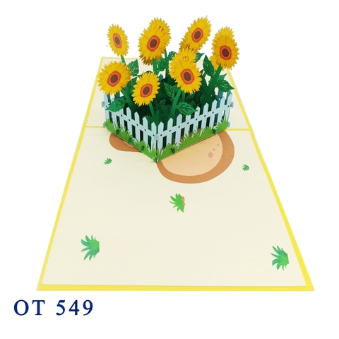 Sunflowers Garden Pop Up Card