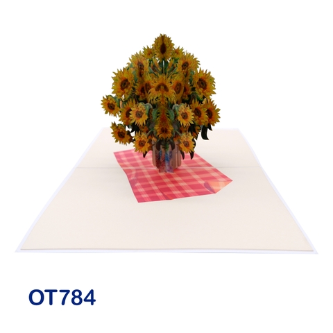 Bouquet Of Sunflowers Claude Monet Pop Up Card