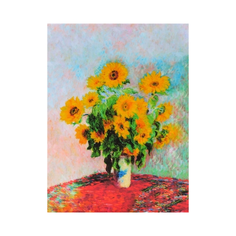 Bouquet Of Sunflowers Claude Monet Pop Up Card