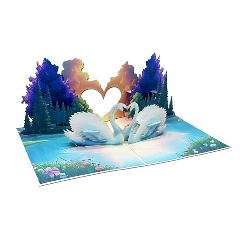 Swan Love Pop-up Card