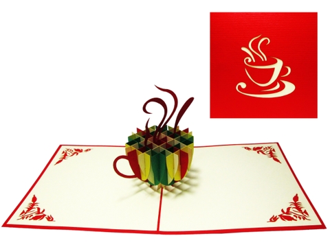 Cup Of Coffee Pop Up Card