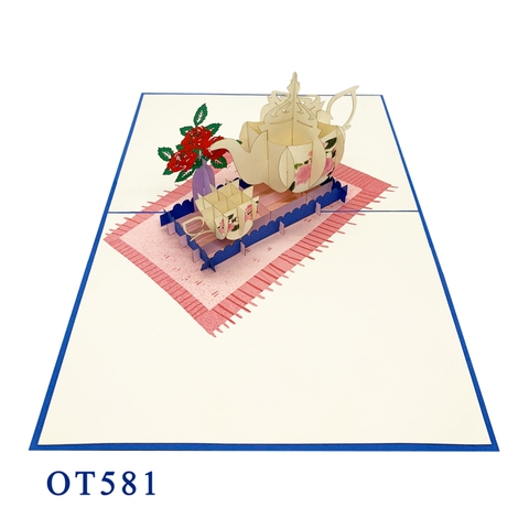Teapot And Cup Pop Up Card
