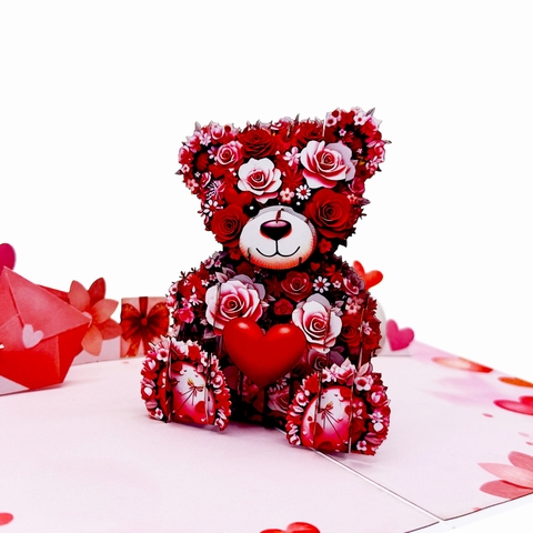 Teddy Love Pop-up Card