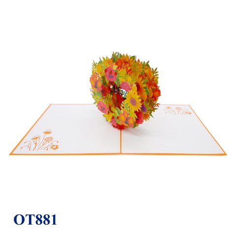 Thanksgiving Flowers Pop Up Card