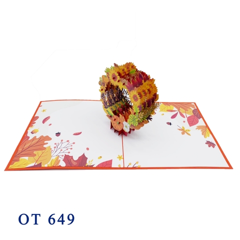 Thanksgiving Wreath Pop Up Card