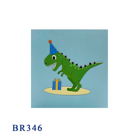 T-rex Dinosaur Birthday Pop Up Card
