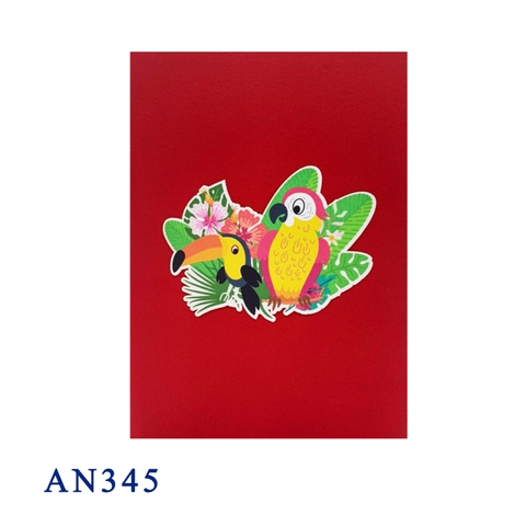 Tropical Bird Pop Up Card