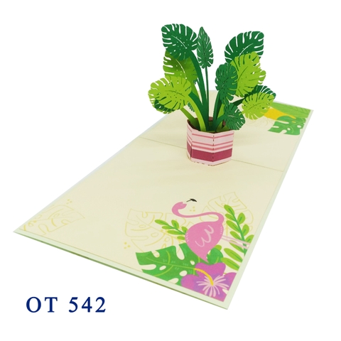 Tropical Leaves Pop Up Card