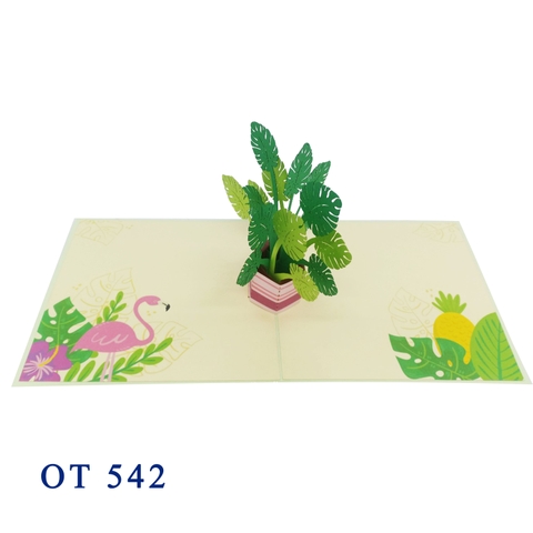 Tropical Leaves Pop Up Card