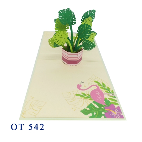 Tropical Leaves Pop Up Card
