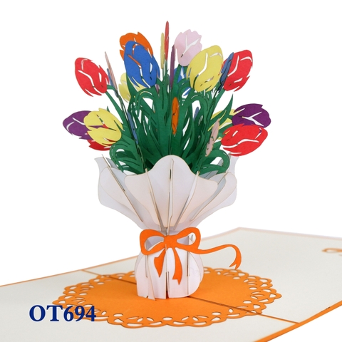 Tulip Bouquet Pop Up Card